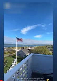 Maggie’s Instagram story from her babymoon at Chatham Bars Inn, looking out over the water